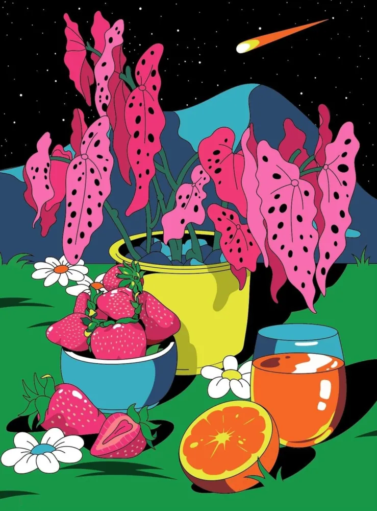 Lithograph Dabs - Memories from The Garden Party