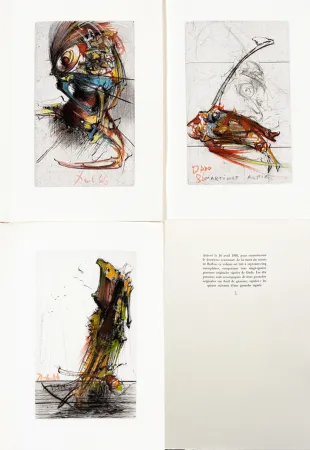 Illustrated Book Dado - DES HIRONDELLES et de quelques oiseaux... Ex de tête, avec 3 gouaches originales.