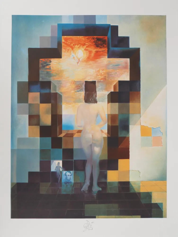 Lithograph Dali - Abraham Lincoln : Gala regardant la mer Méditerranée