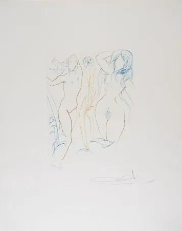 Drypoint Dali - Adam et Eve - Adam and Eve (suite Le Paradis Terrestre)