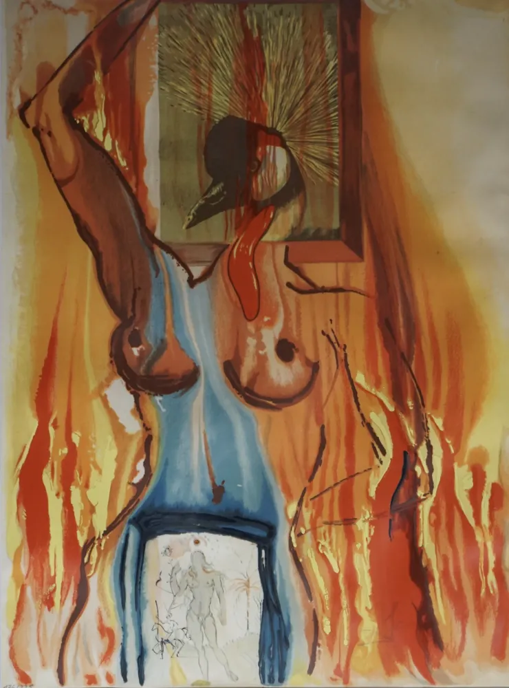 Etching Dali - Alchimie des Philosophes Le Phenix