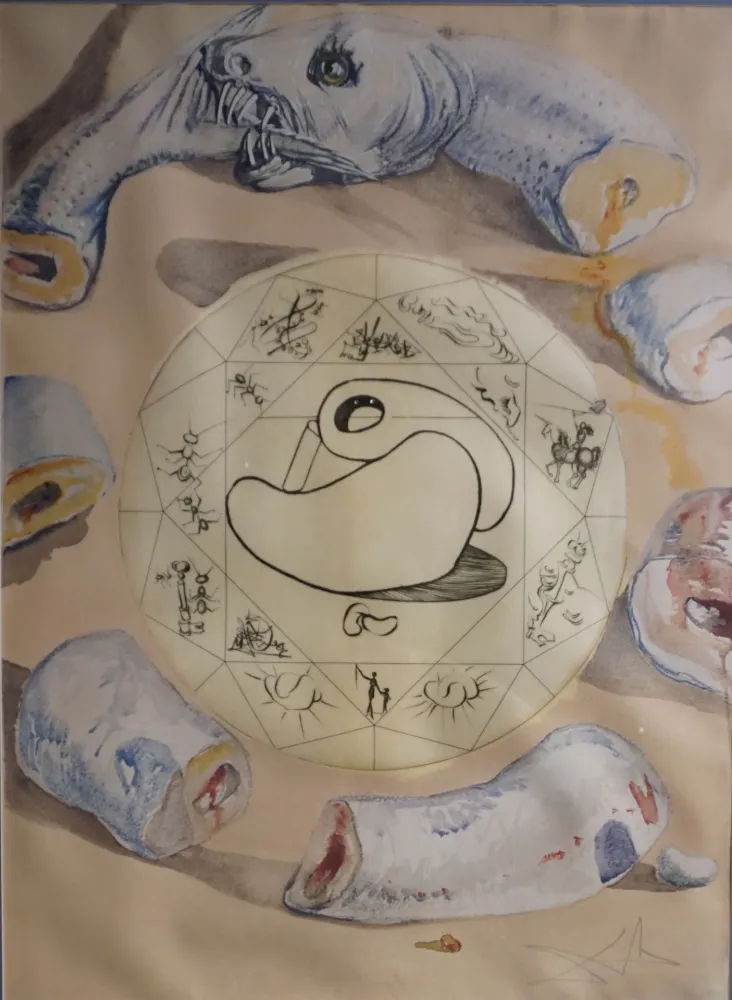 Etching Dali - Alchimie des Philosophes L’Ouraboros 