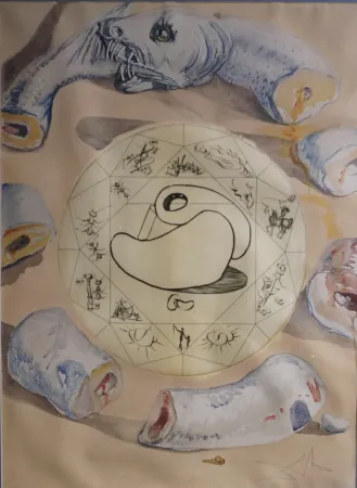 Etching Dali - Alchimie des Philosophes L’Ouraboros 