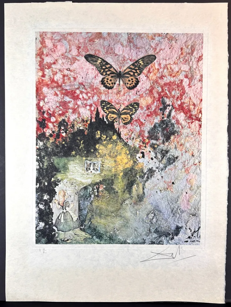 Etching Dali - Alice in Wonderland