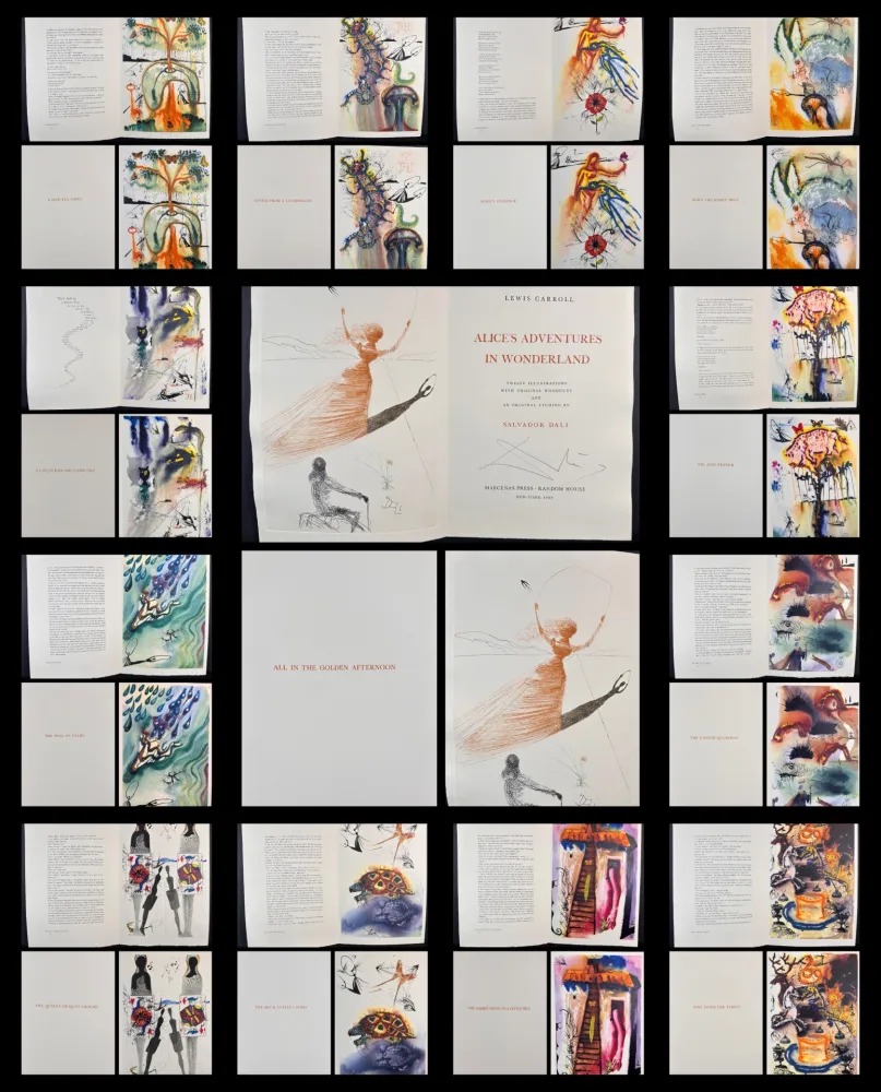 Etching Dali - Alice in Wonderland Complete Suite