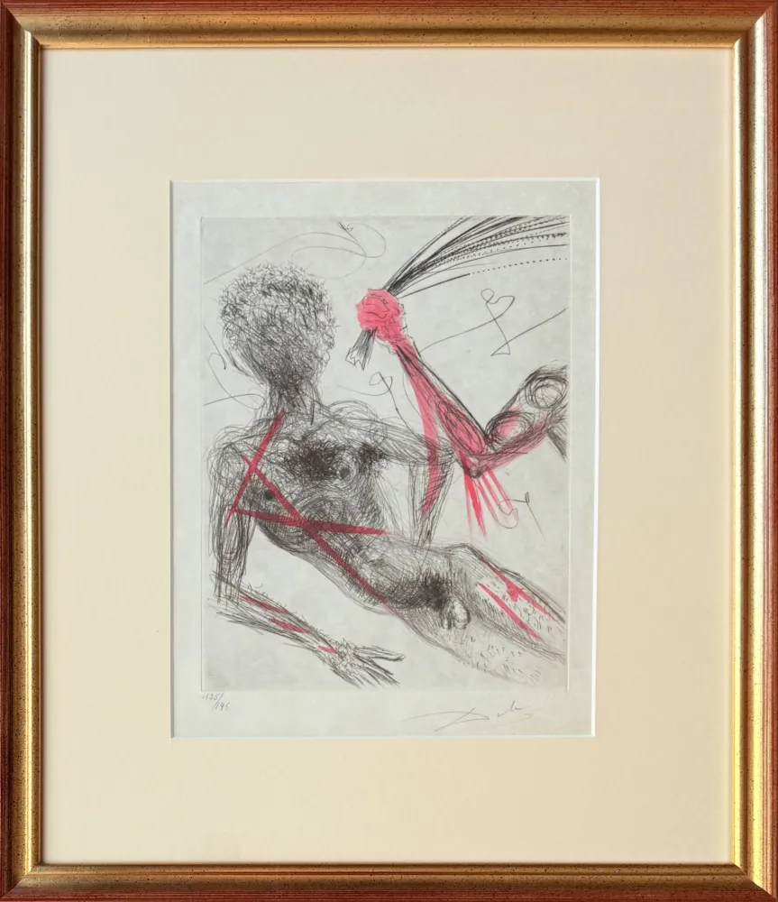 Engraving Dali - Allée des Verges (Penis Alley)