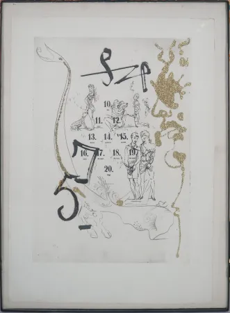 Etching Dali - Amours jaunes