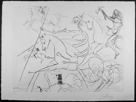 Etching Dali - Apocalyptische Reiter (Apocalyptic Rider)