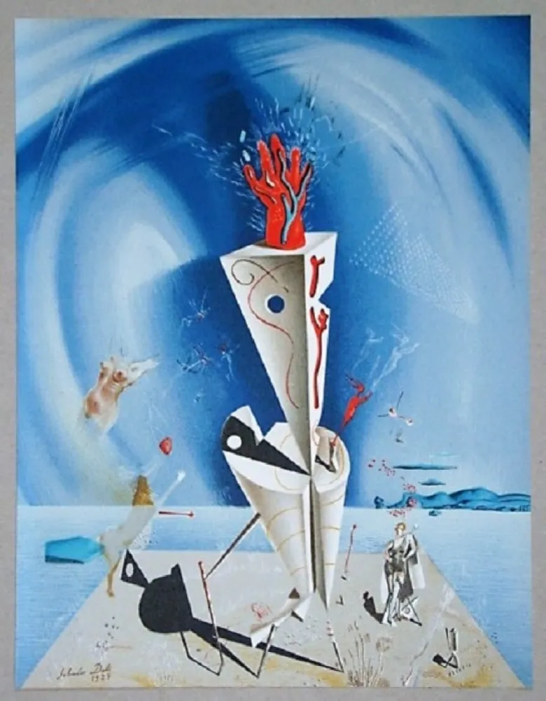 Lithograph Dali - Appareil et main