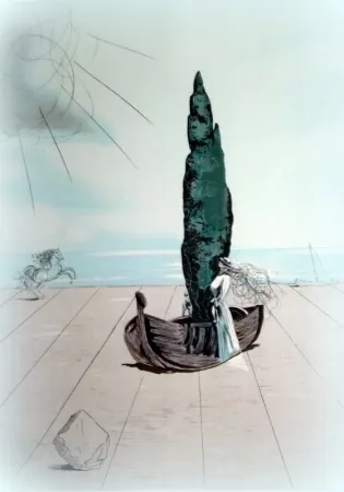 Lithograph Dali - Apparition de ma cousine Carolineta sur la plage de Rosas