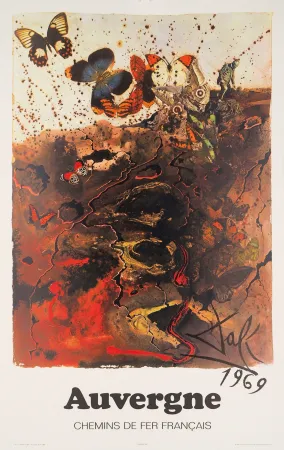 Lithograph Dali - Auvergne