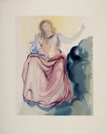 Lithograph Dali - Béatrice