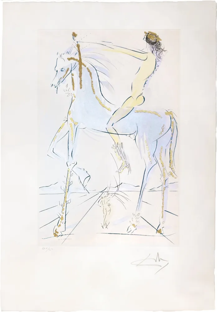 Drypoint Dali - Beloved is beautiful as a horse herd