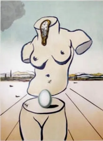 Lithograph Dali - Birth of Venus