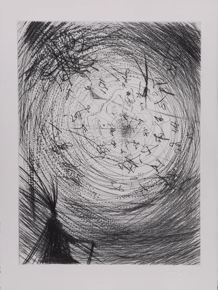 Etching Dali - Buste, 1969