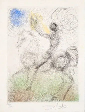 Drypoint Dali - Cavalier et la mort (Knight and Death)