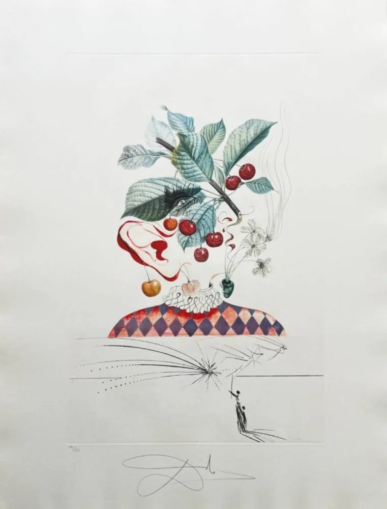 Lithograph Dali - Cérises Pierrot (Pierrot Cherries)