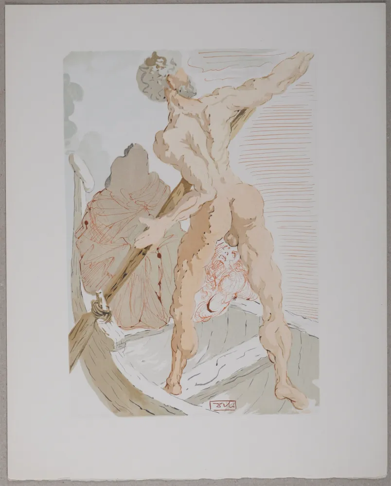 Lithograph Dali - Charon et le Passage de L'Acheron