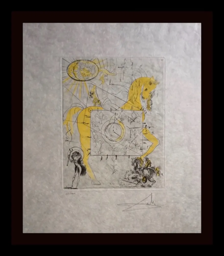 Etching Dali - Chevalier Royal de L'Apocalypse
