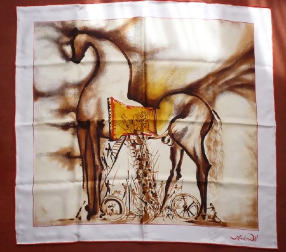 Screenprint Dali - Chevaux daliniens - Cheval de Troie