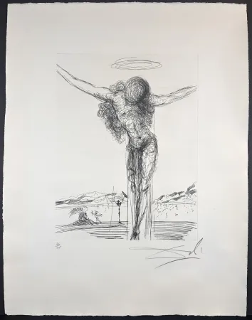 Etching Dali - Christ