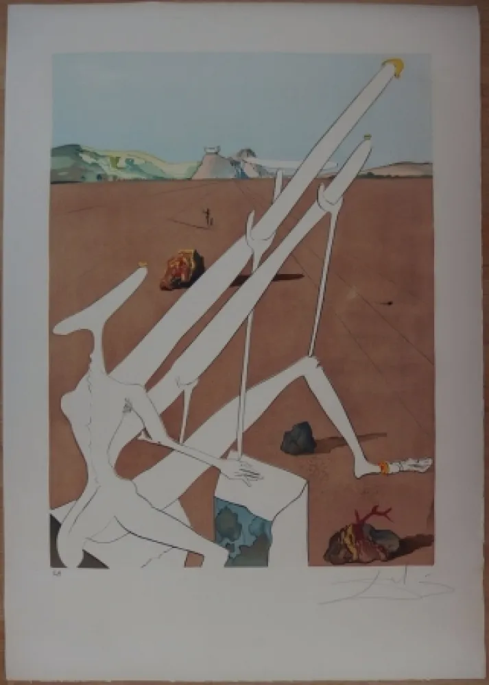 Engraving Dali - Dali martien