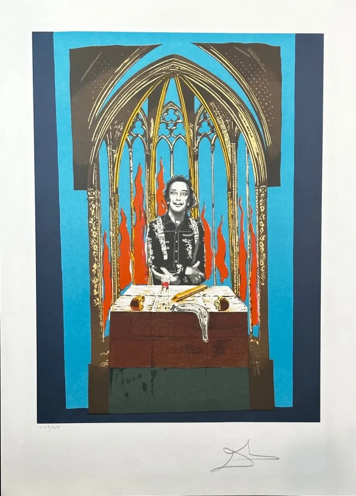 Lithograph Dali - Dali's Inferno with Original Portfolio Case 