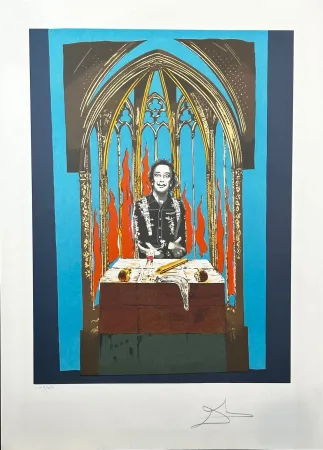 Lithograph Dali - Dali's Inferno with Original Portfolio Case 