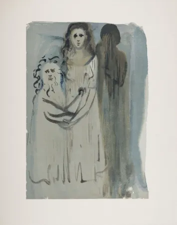 Woodcut Dali - Dans la fumée des Coléreux, 1963