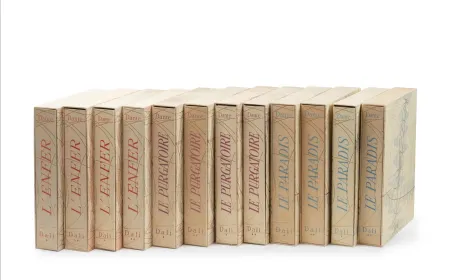 Illustrated Book Dali - Dante : LA DIVINE COMÉDIE. 12 volumes. 100 planches couleurs + suite couleurs + suite gravée + décompositions des couleurs (1959-1963)