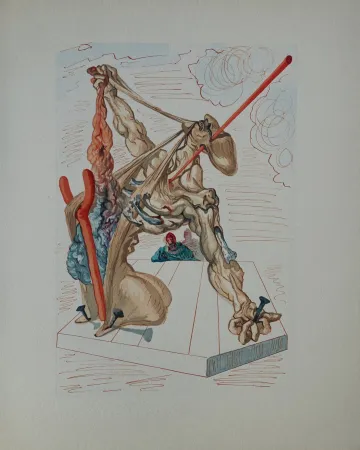 Woodcut Dali - Divine Comédie, Enfer 29, Les falsificateurs