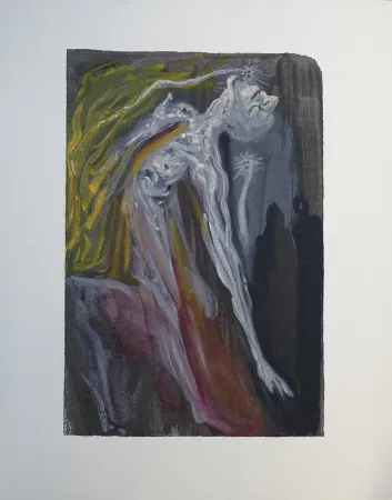 Woodcut Dali - Divine Comédie, Enfer 9, Les furies