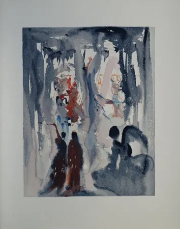 Woodcut Dali - Divine Comédie, Paradis 13, Ainsi fut créé la Terre