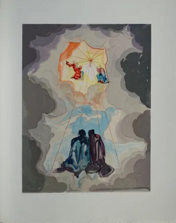 Woodcut Dali - Divine Comédie, Paradis 15, Extase de Dante
