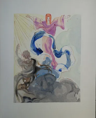 Woodcut Dali - Divine Comédie, Paradis 3, Le premier ciel