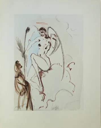 Woodcut Dali - Divine Comédie, Paradis 31, L'Archange Gabriel