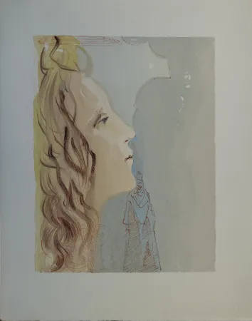 Woodcut Dali - Divine Comédie, Paradis 8, La plus grande beauté de Béatrice