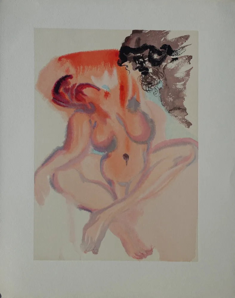 Woodcut Dali - Divine Comédie, Purgatoire 3, Les indolents