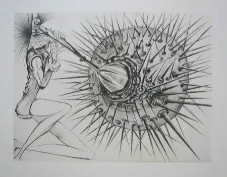 Etching And Aquatint Dali - Don Quichotte et l'oursin