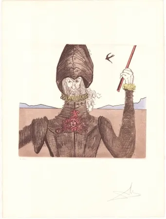 Etching Dali - Don Quijote 