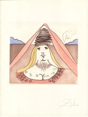 Etching Dali - Don Quijote - Dulcinea