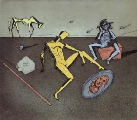 Etching Dali - Don Quijote - le chevalier aux miroirs