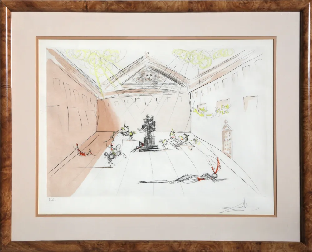 Etching Dali - Duel in the Sun (Cavaliers en Tournoi)