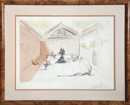 Etching Dali - Duel in the Sun (Cavaliers en Tournoi)