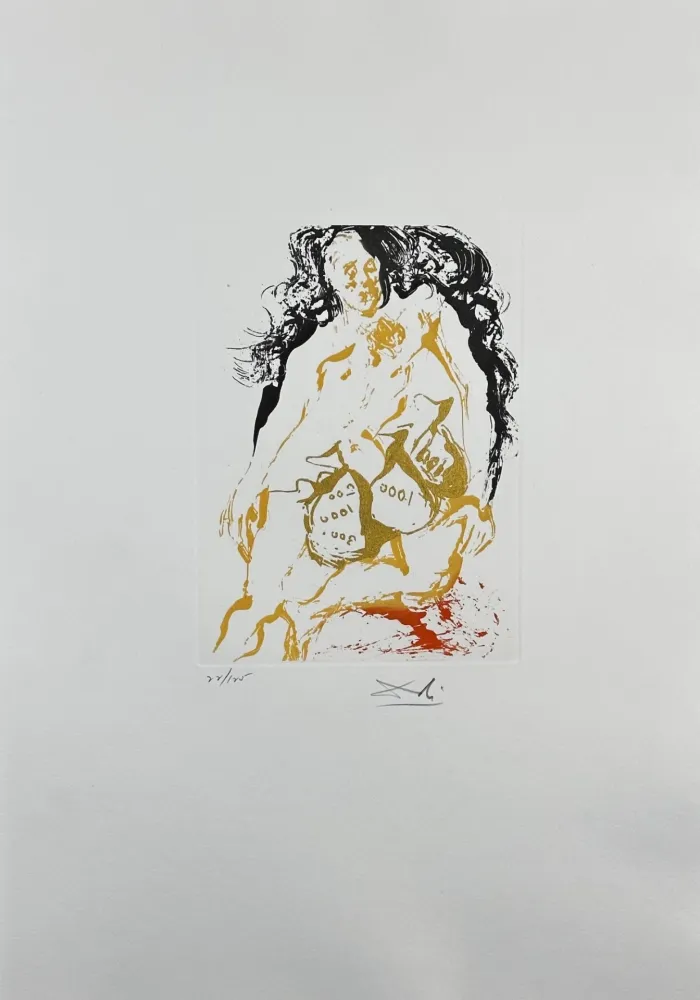 Etching Dali - Eight Mortal Sins Avarice