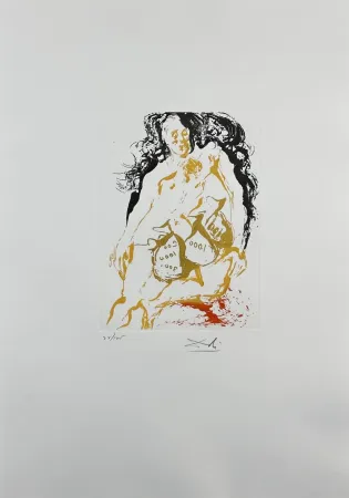 Etching Dali - Eight Mortal Sins Avarice