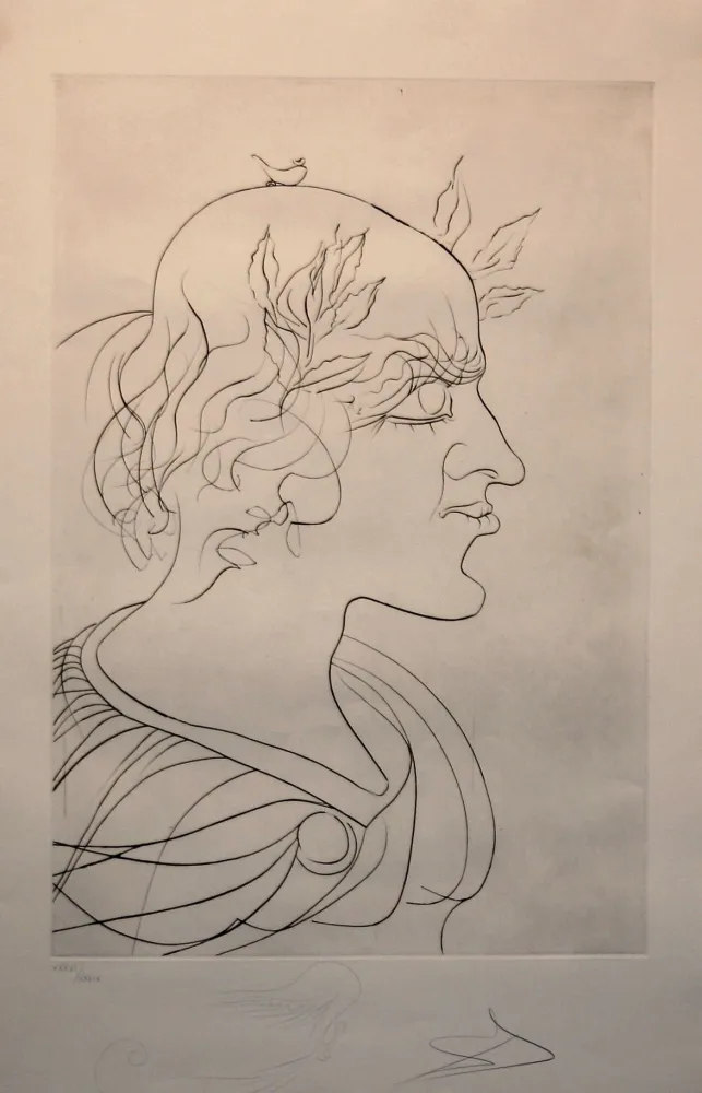 Etching Dali - Emperador Trajano
