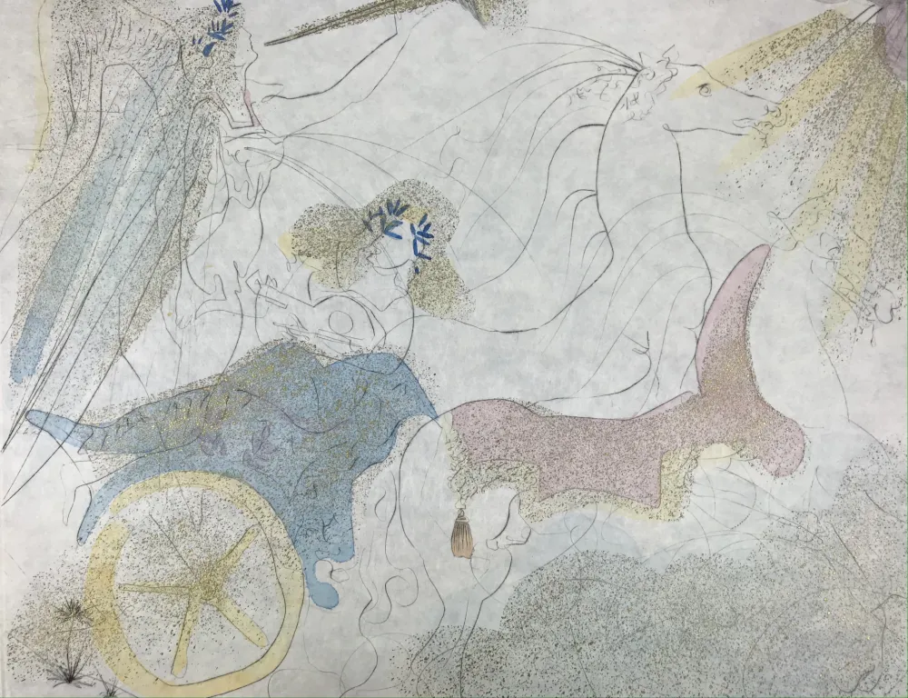 Etching And Aquatint Dali - Euterpe ( from ''Le Muses'' portfolio )