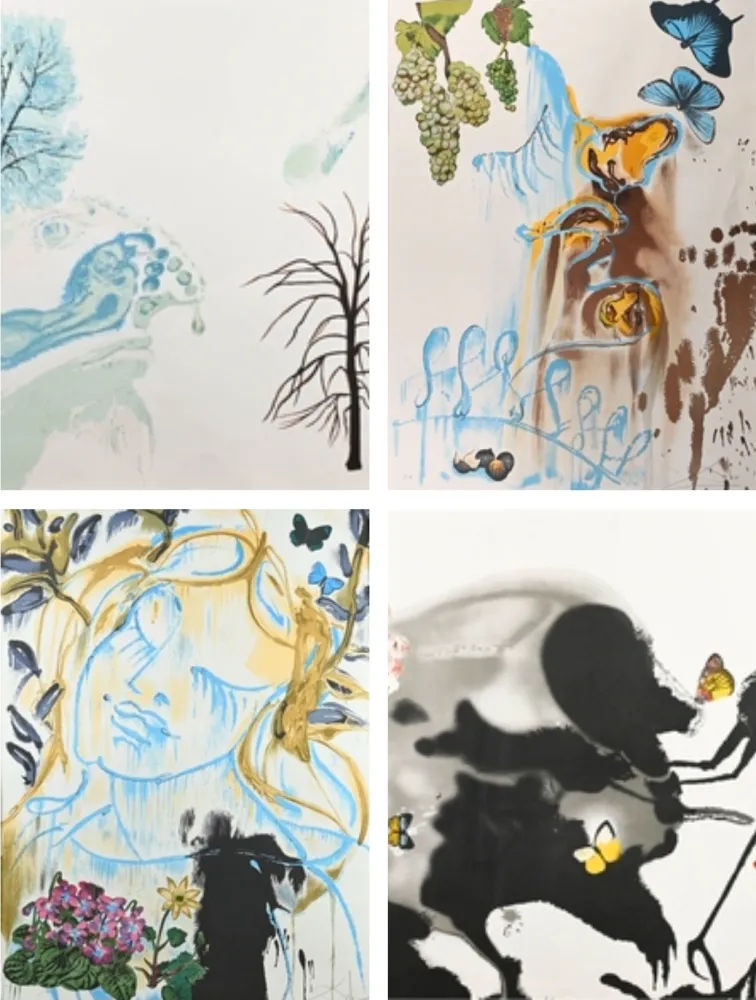 Lithograph Dali - Fantasie des saisons / 4 seasons 1972