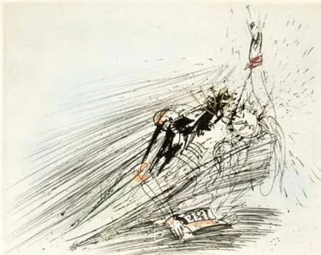 Etching Dali - Faust et Marguerite